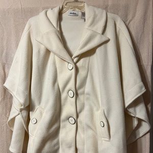 White Cozy Over-Sized Poncho/Cape